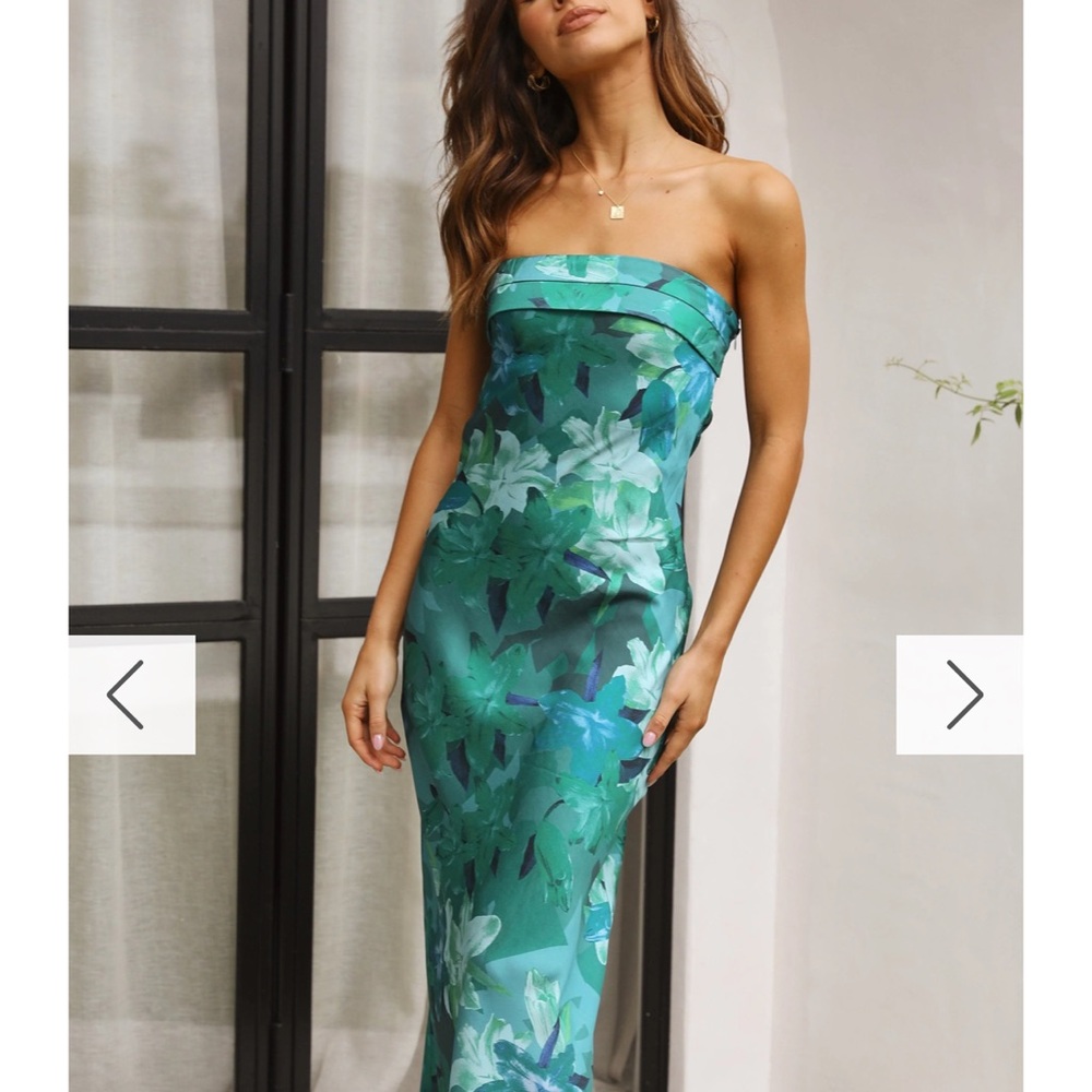 Miya Maxi Dress - Green Print